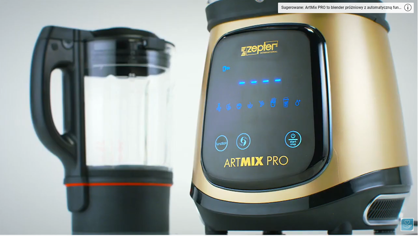 ArtMix PRO Nowość od Zepter Blender próżniowy z automatyczną funkcją gotowania