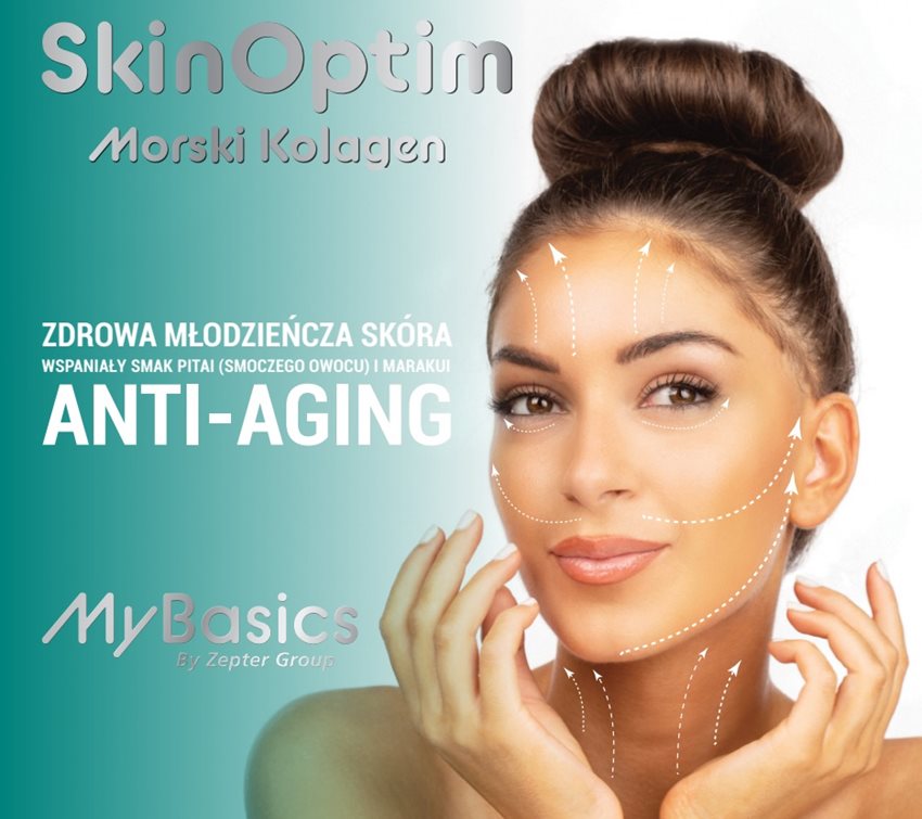 Skin Optim - Morski kolagen, kwas hialuronowy, witamina C, E, Cynk, Selen, Biotyna, Niacyna